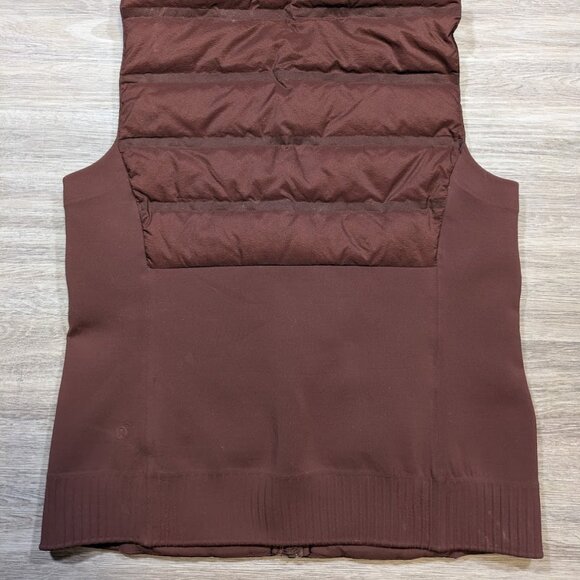 Lululemon Down and Around Vest Women's 10 Dark Cedar Puffer Down Fall Hiking & - Picture 8 of 12